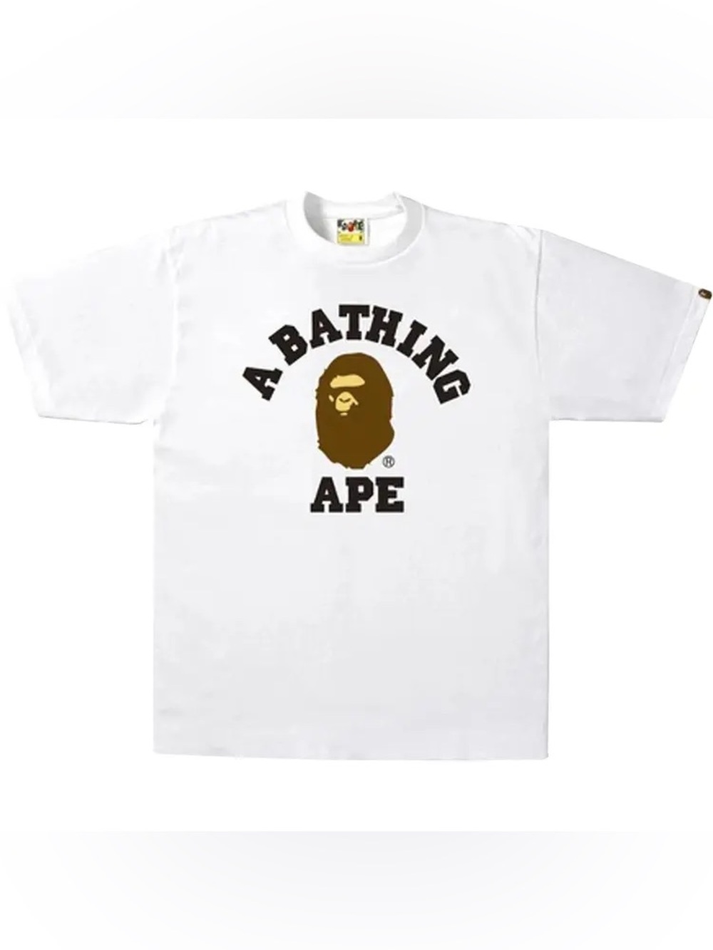 A BATHING APE College Short Sleeve Tee - White